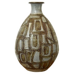 Joel Edwards (1923-2007) California Signed Studio Pottery Large Scale Vase 