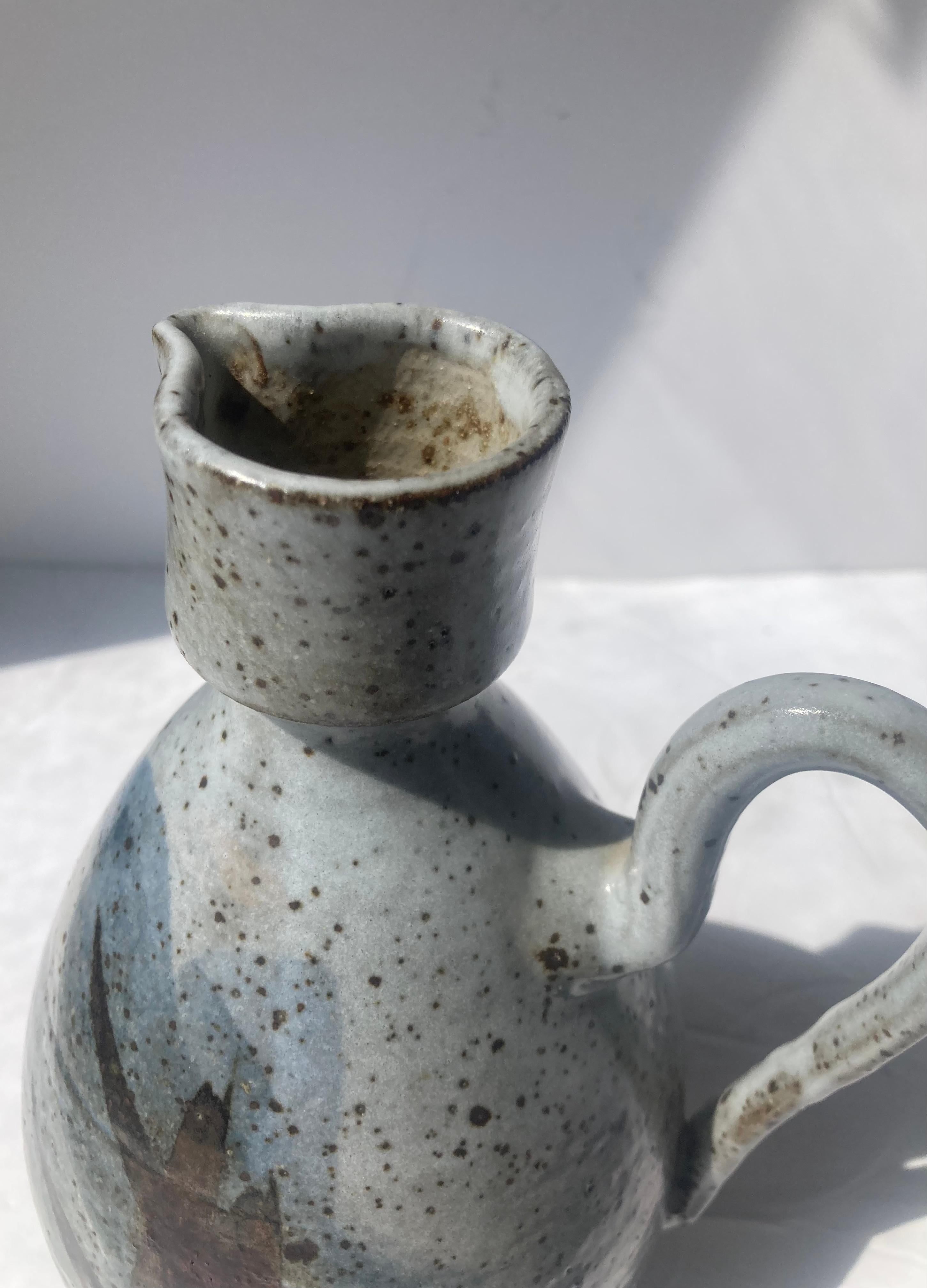Modern Joel Edwards Pottery / Ceramic Pitcher/ Carafe, Signed For Sale