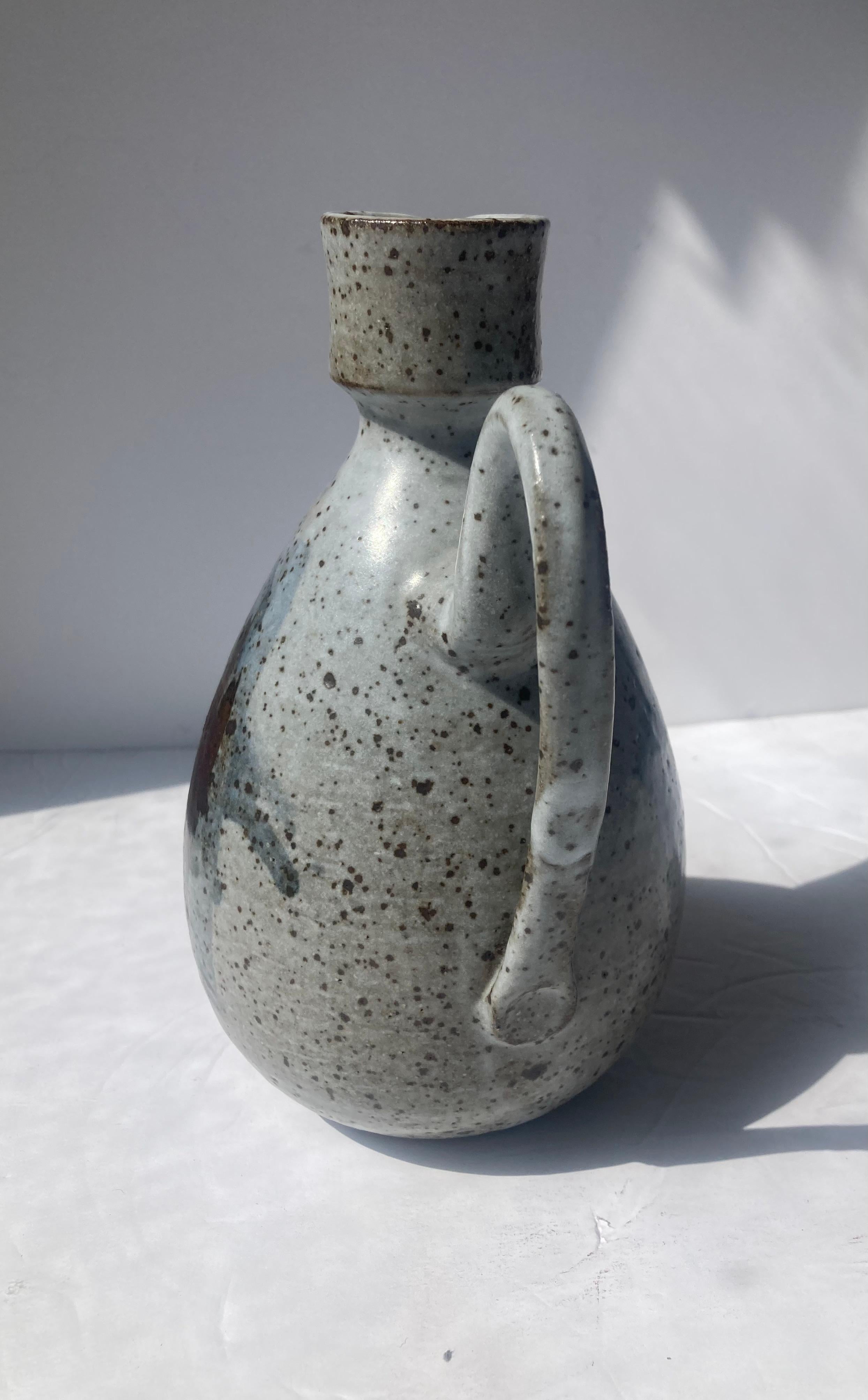 Hand-Crafted Joel Edwards Pottery / Ceramic Pitcher/ Carafe, Signed For Sale