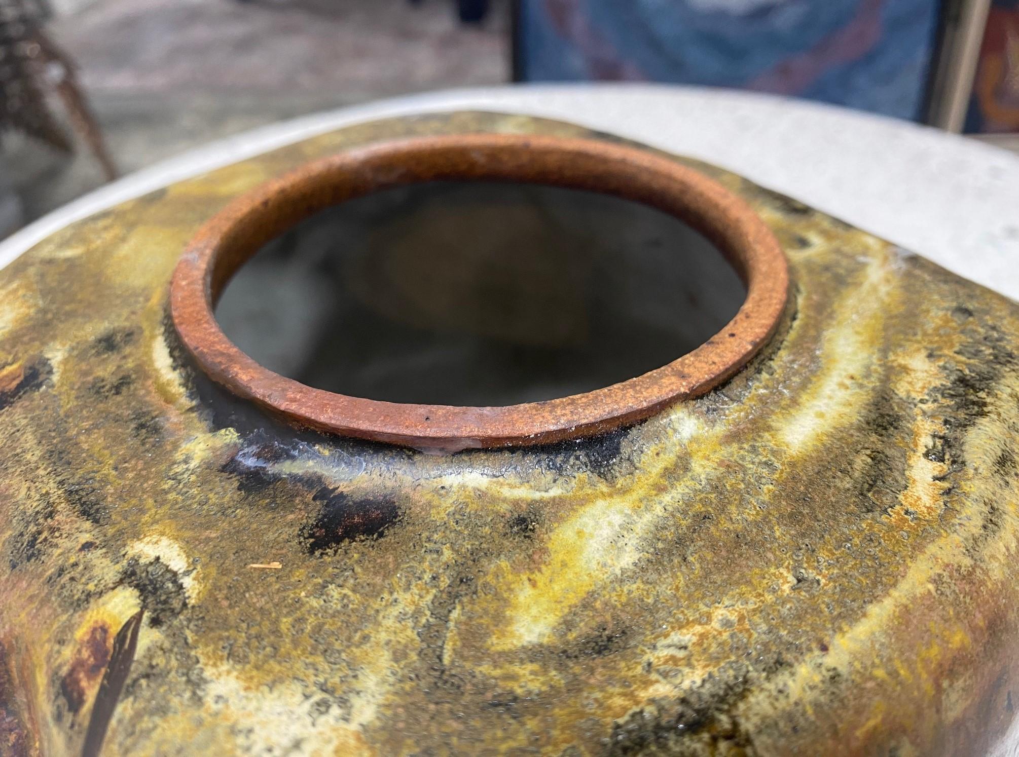 Joel Edwards Signé Mid-Century Modern Brutalist California Studio Pottery Vase en vente 8