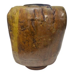 Joel Edwards Signierte brutalistische kalifornische Studio Pottery-Vase aus der Mitte des Jahrhunderts