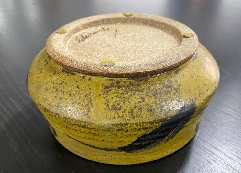 Joel Edwards Signed Mid-Century Modern California Studio Pottery Ceramic Bowl For Sale 5