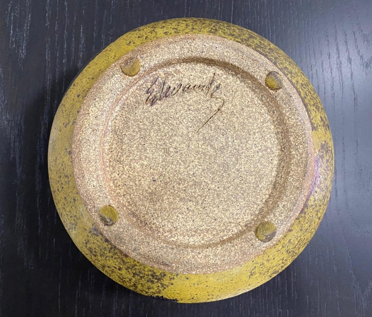 Joel Edwards Signed Mid-Century Modern California Studio Pottery Ceramic Bowl For Sale 6