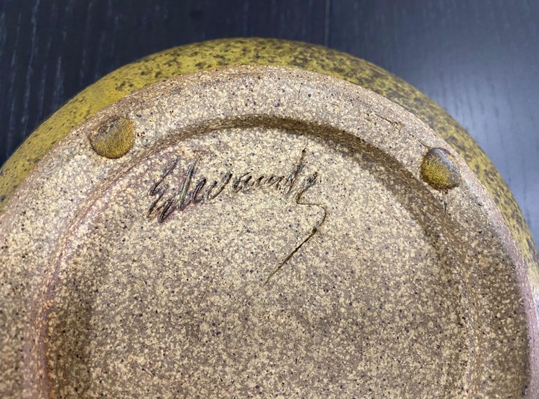 Joel Edwards Signed Mid-Century Modern California Studio Pottery Ceramic Bowl For Sale 7