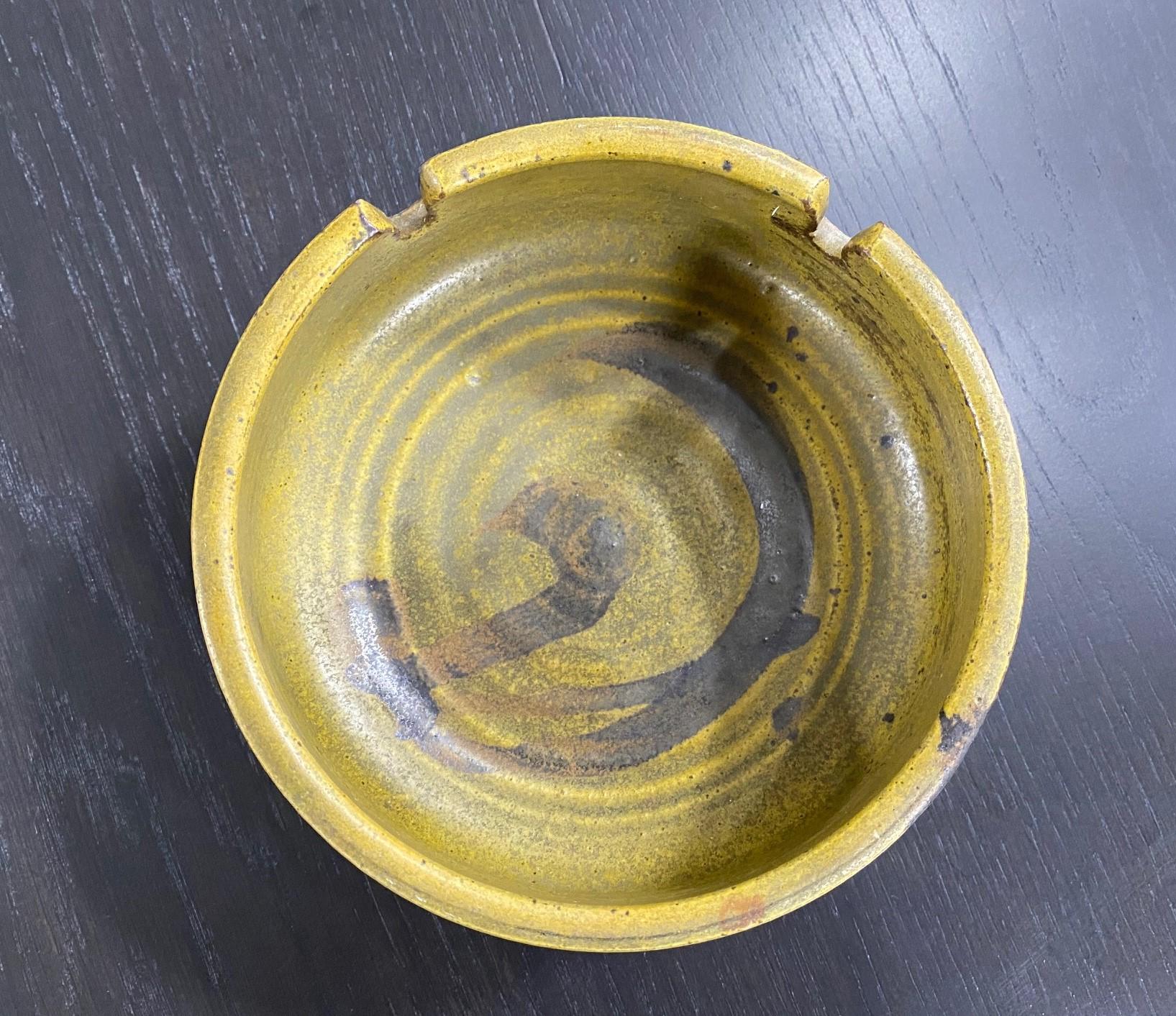 Joel Edwards Signed Mid-Century Modern California Studio Pottery Ceramic Bowl For Sale 2
