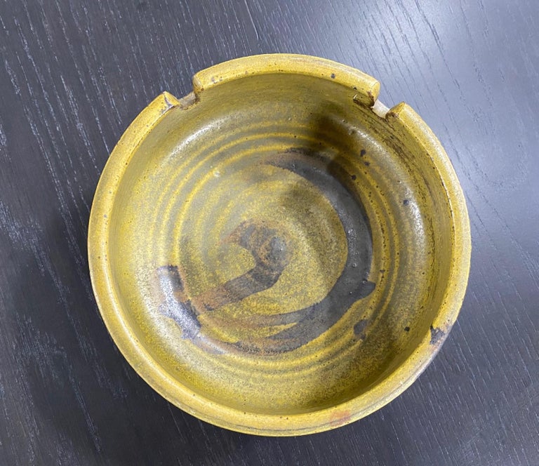 Joel Edwards Signed Mid-Century Modern California Studio Pottery Ceramic Bowl For Sale 3
