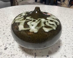 Joel Edwards Signed Mid-Century Modern California Studio Pottery Stoneware Vase