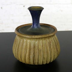 Joel Edwards Stoneware Lidded Vessel Mid-Century Modern