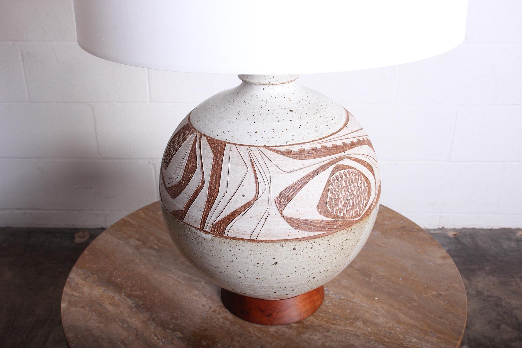 Joel Edwards Studio Ceramic Lamp For Sale 3