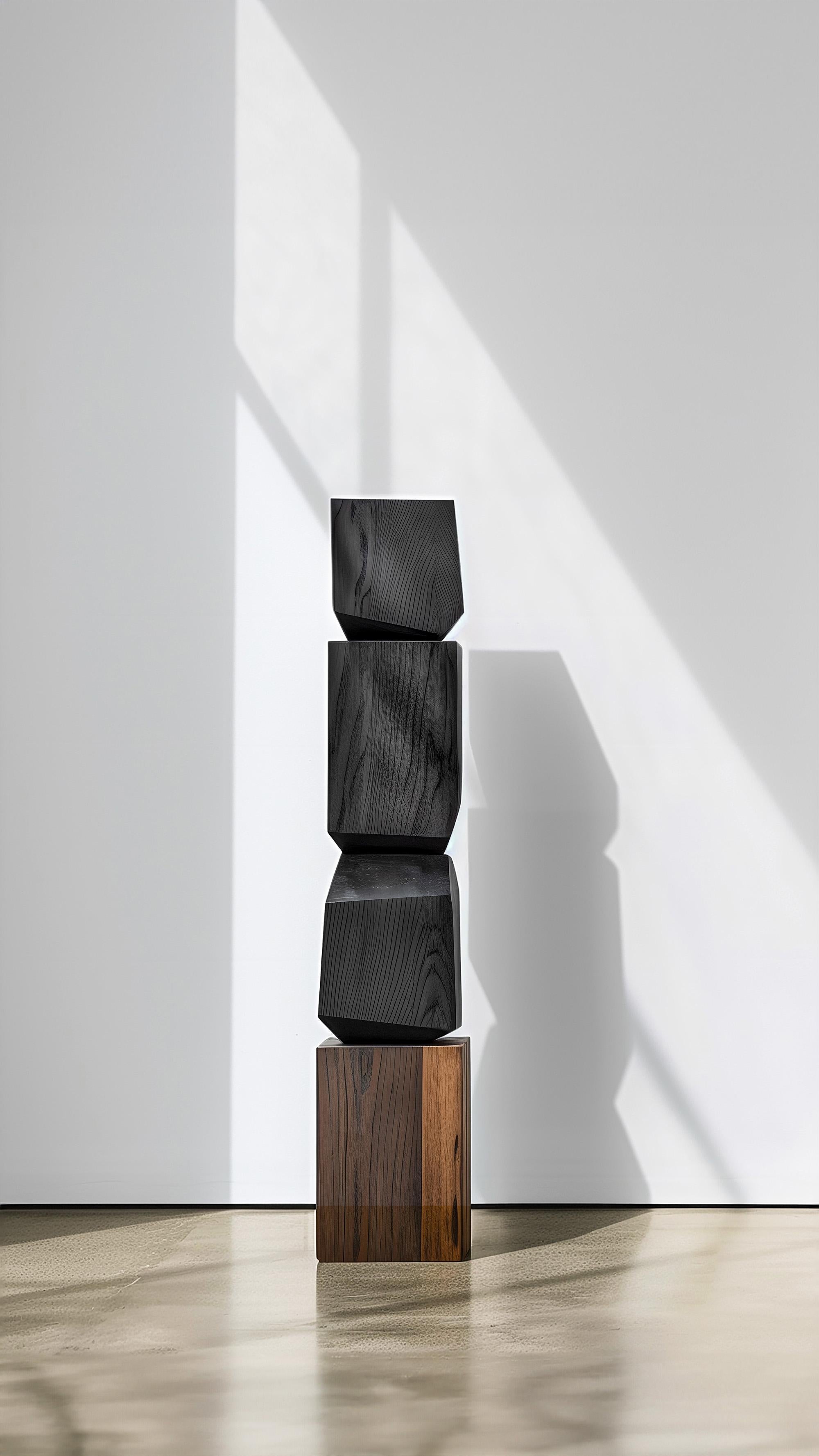 Mexican Joel Escalona Designs Unseen Force No45 Figurative Wooden Art For Sale