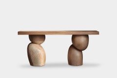 Tavolo consolle Joel Escalona Elefante 47, Legno massiccio, Dettaglio geometrico