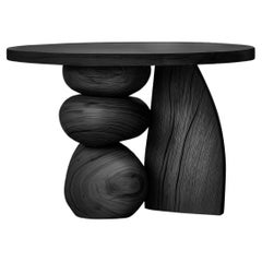 Joel Escalona Elefante Side Table 14, Hefty and Artistic, Solid Walnut Wood