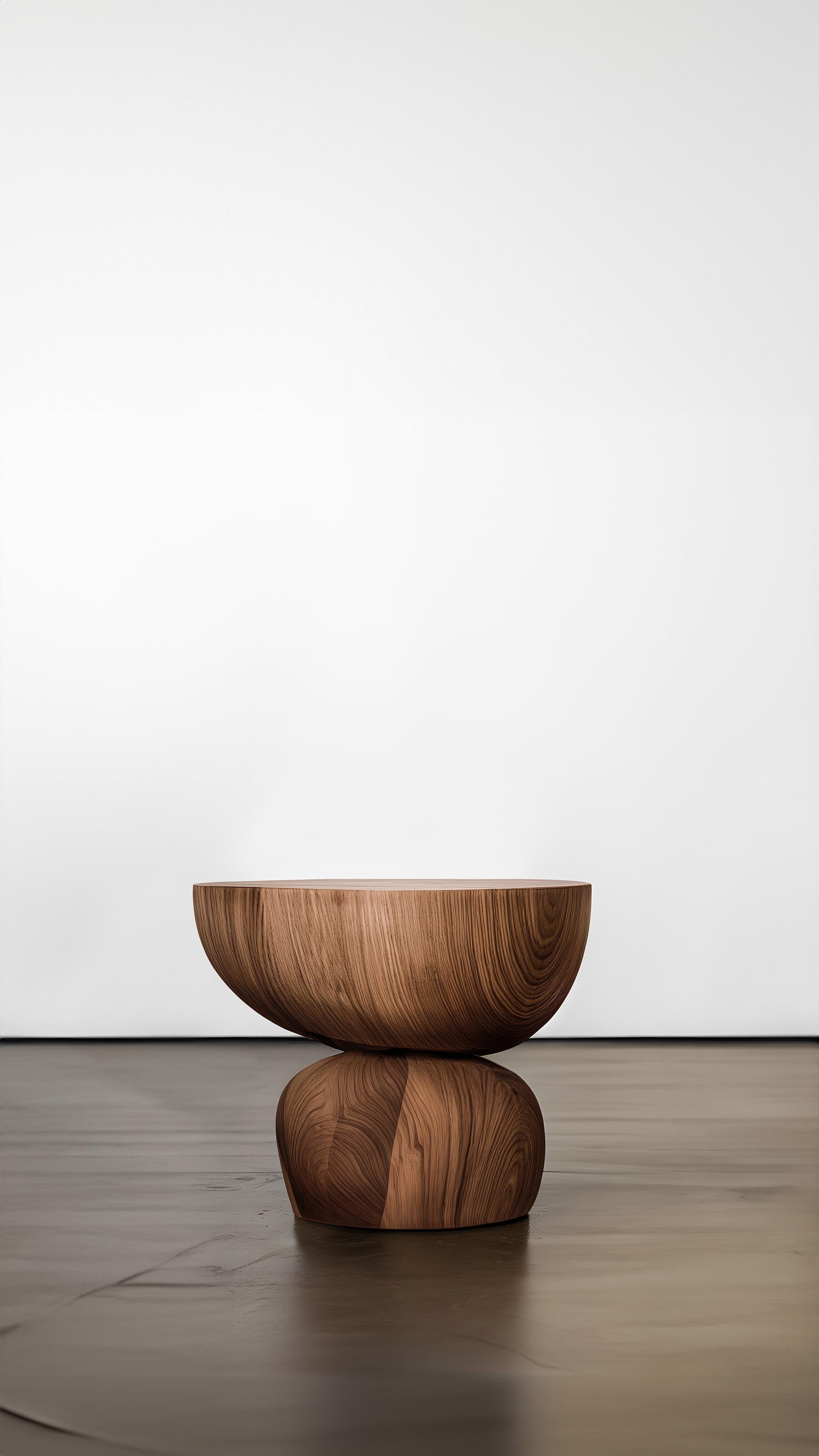 Mexican Joel Escalona Elefante Side Table 17, Hefty Rounded Form For Sale