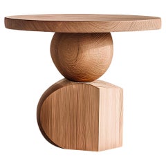 Joel Escalona Elefante Side Table 2, Rounded Organic Form Walnut Wood