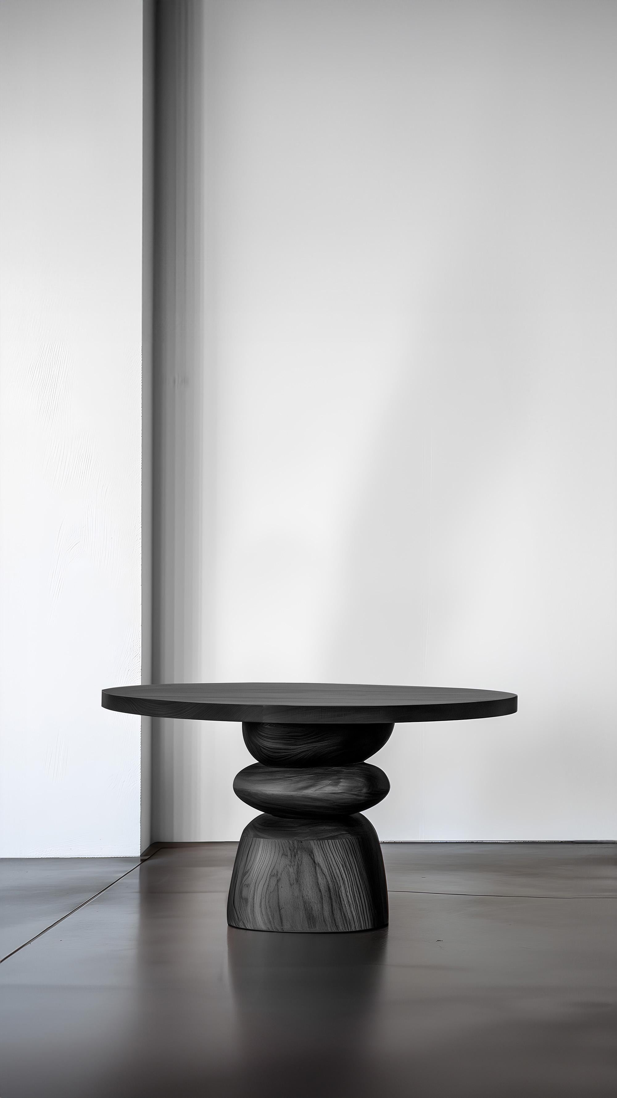 Joel Escalona Elefante Beistelltisch 6, gewichtiges Design, elegante Rundungen (Hartholz) im Angebot