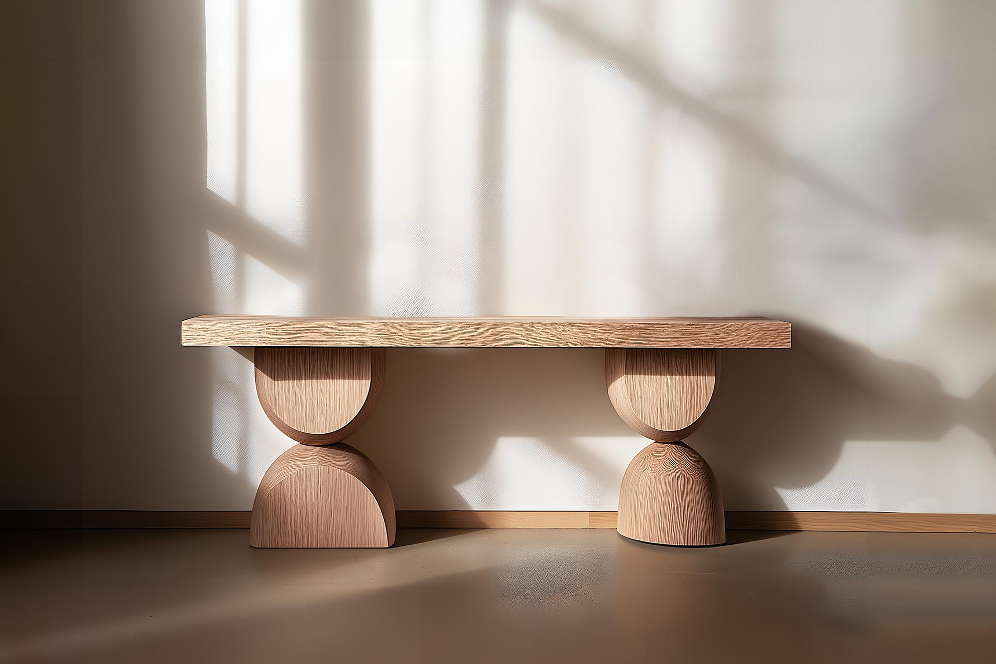Brutalist Joel Escalona Elefante Sideboard 42, Solid Wood, Soft Lines For Sale