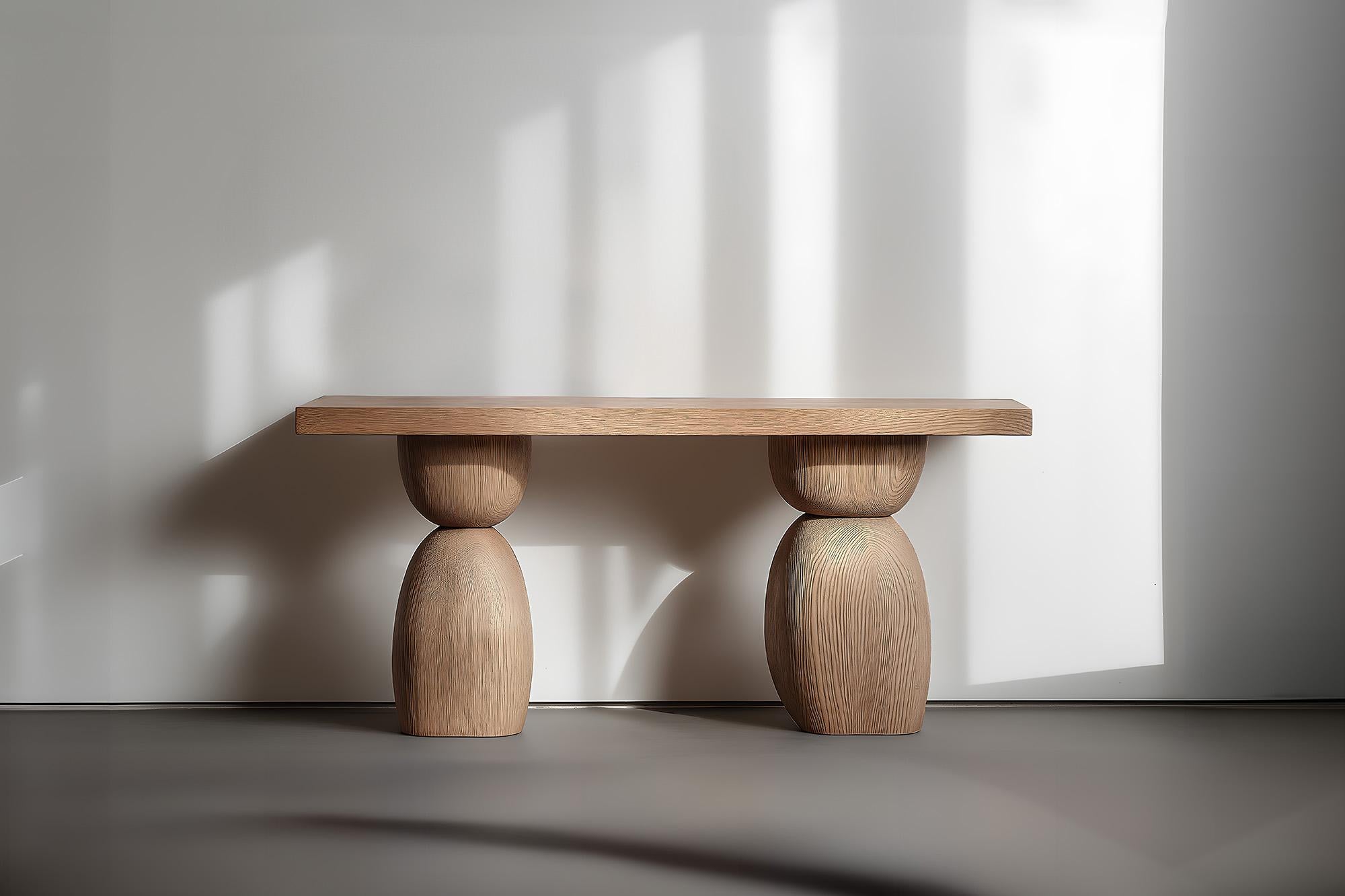 Brutalist Joel Escalona Elefante Sideboard 50, Rich Textured Wood For Sale