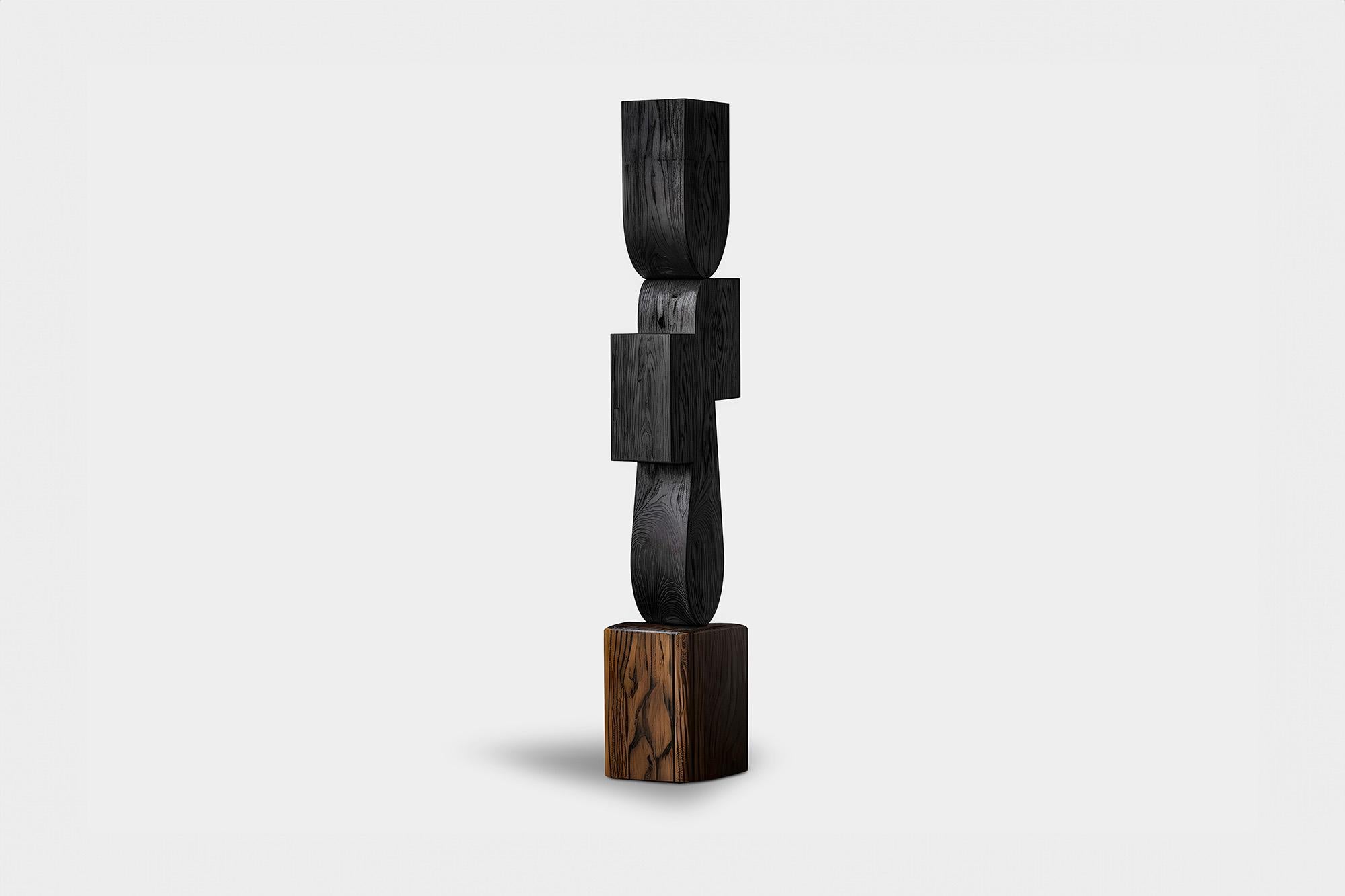 Joel Escalona Unseen Force No42 Zeitgenössische dunkle Holzskulptur

---
Diese monolithische Skulptur, entworfen von dem talentierten Künstler Joel Escalona, ist ein überragendes Beispiel für handwerkliche Schönheit. Die von Hand und mit digitalen