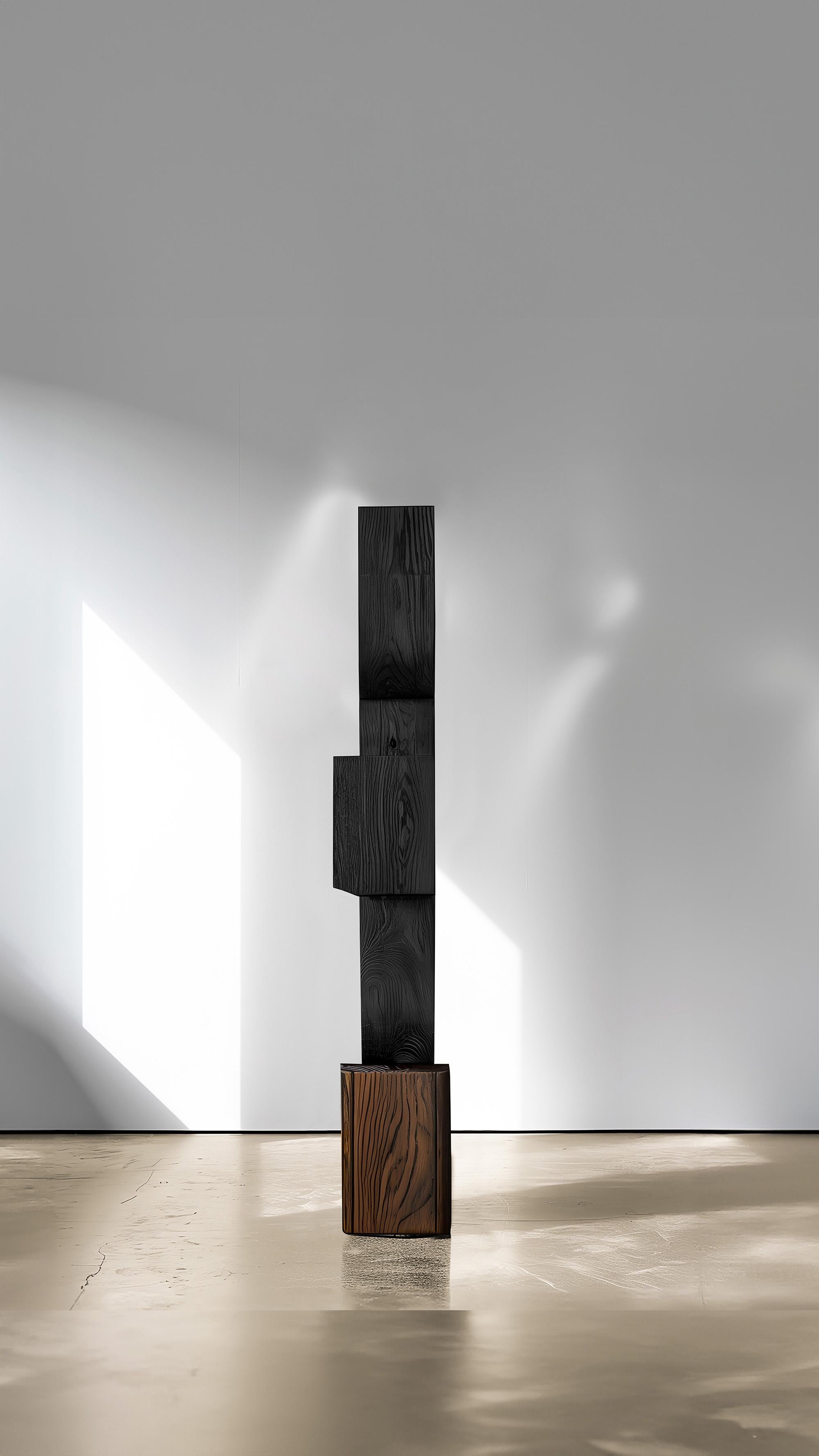 Joel Escalona Unseen Force No42 Zeitgenössische dunkle Holzskulptur im Zustand „Neu“ im Angebot in Ciudad de México, CDMX