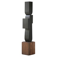 Joel Escalona Unseen Force No42 Zeitgenössische dunkle Holzskulptur