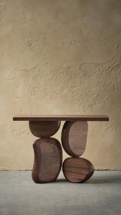Joel Escalona's Elefante Console Table 33, Layered Wood, Dynamic Shape