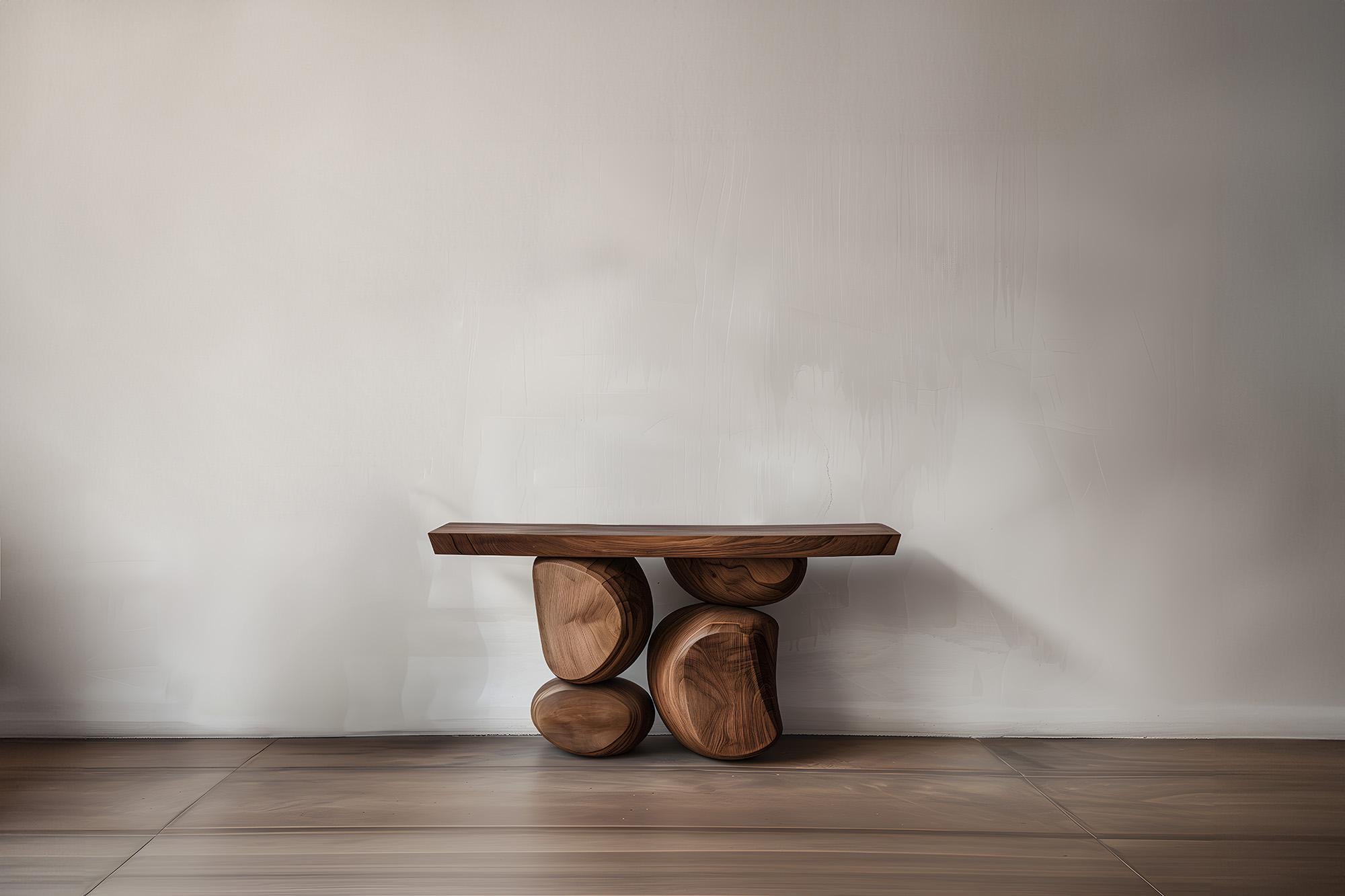 Joel Escalona's Elefante Console Table 33, Layered Wood, Dynamic Shape In New Condition For Sale In Estado de Mexico CP, Estado de Mexico