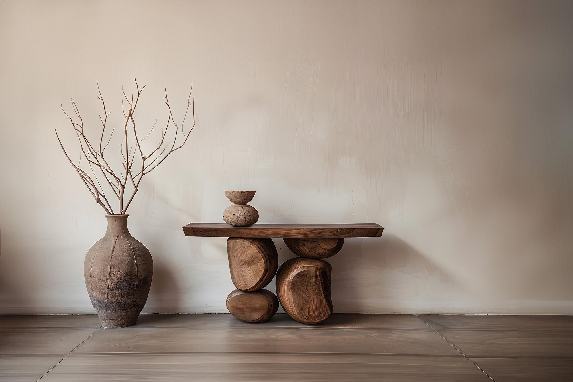 Contemporary Joel Escalona's Elefante Console Table 33, Layered Wood, Dynamic Shape For Sale