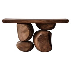 Joel Escalona's Elefante Console Table 33, Layered Wood, Dynamic Shape