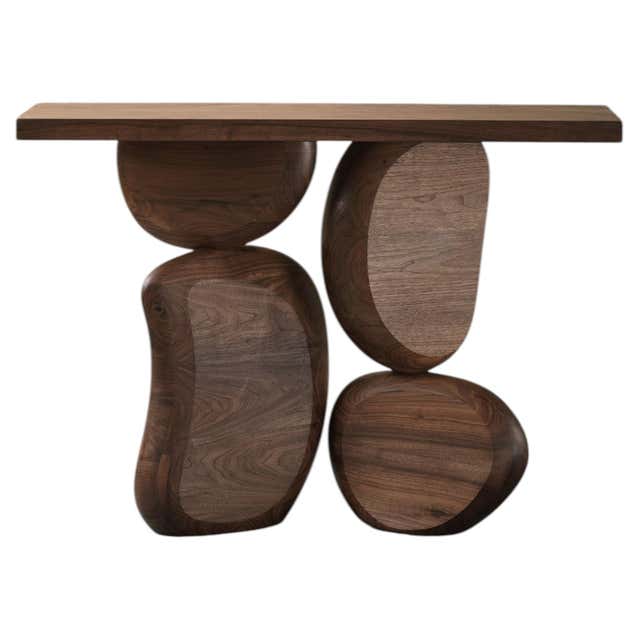 Tabel Desil 'Umbra' Sculptural Console Table in Solid Wood - Original Design ...