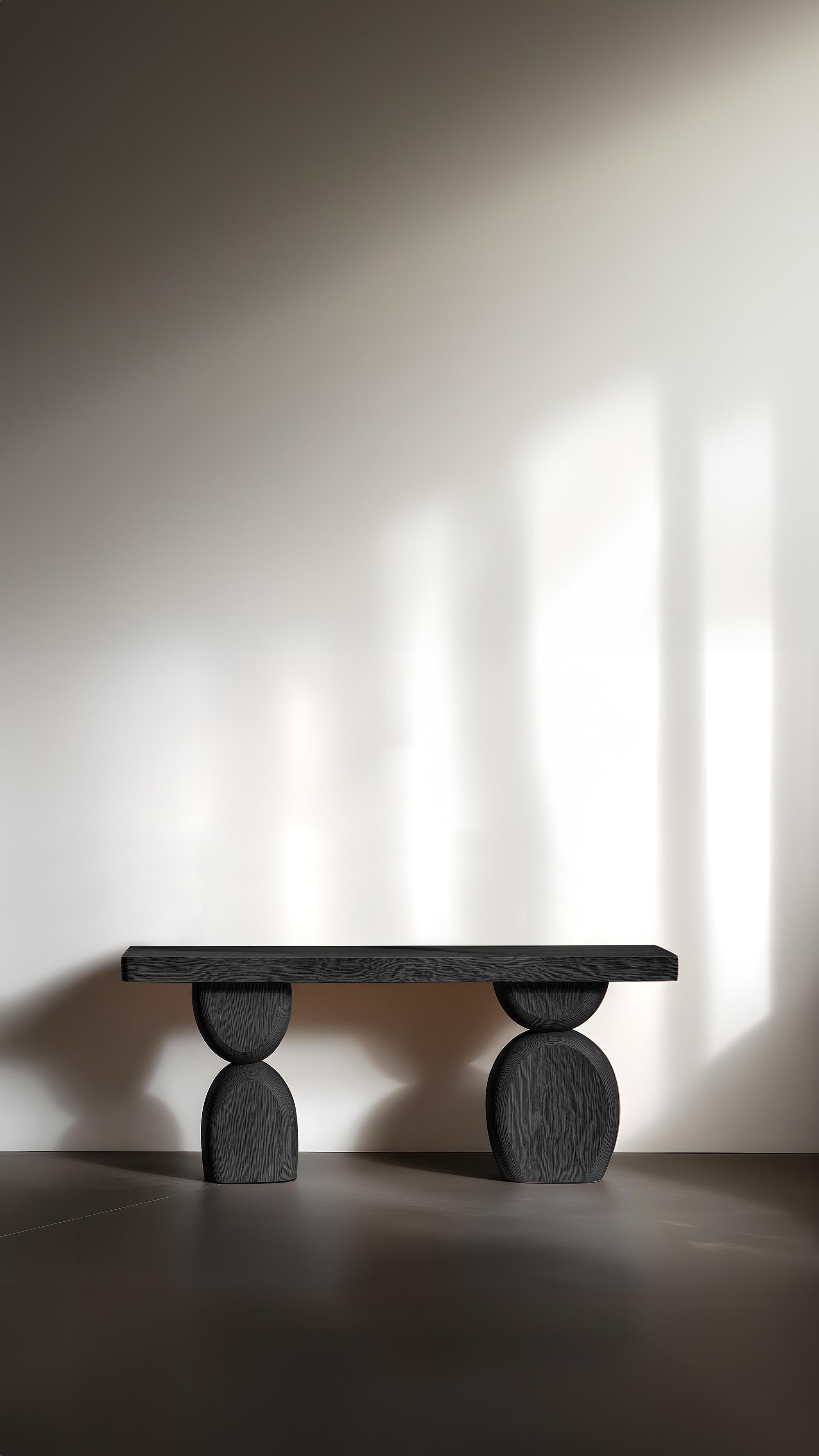 Contemporary Joel Escalona's Elefante Console Table 53, Artistic Wood Finish For Sale
