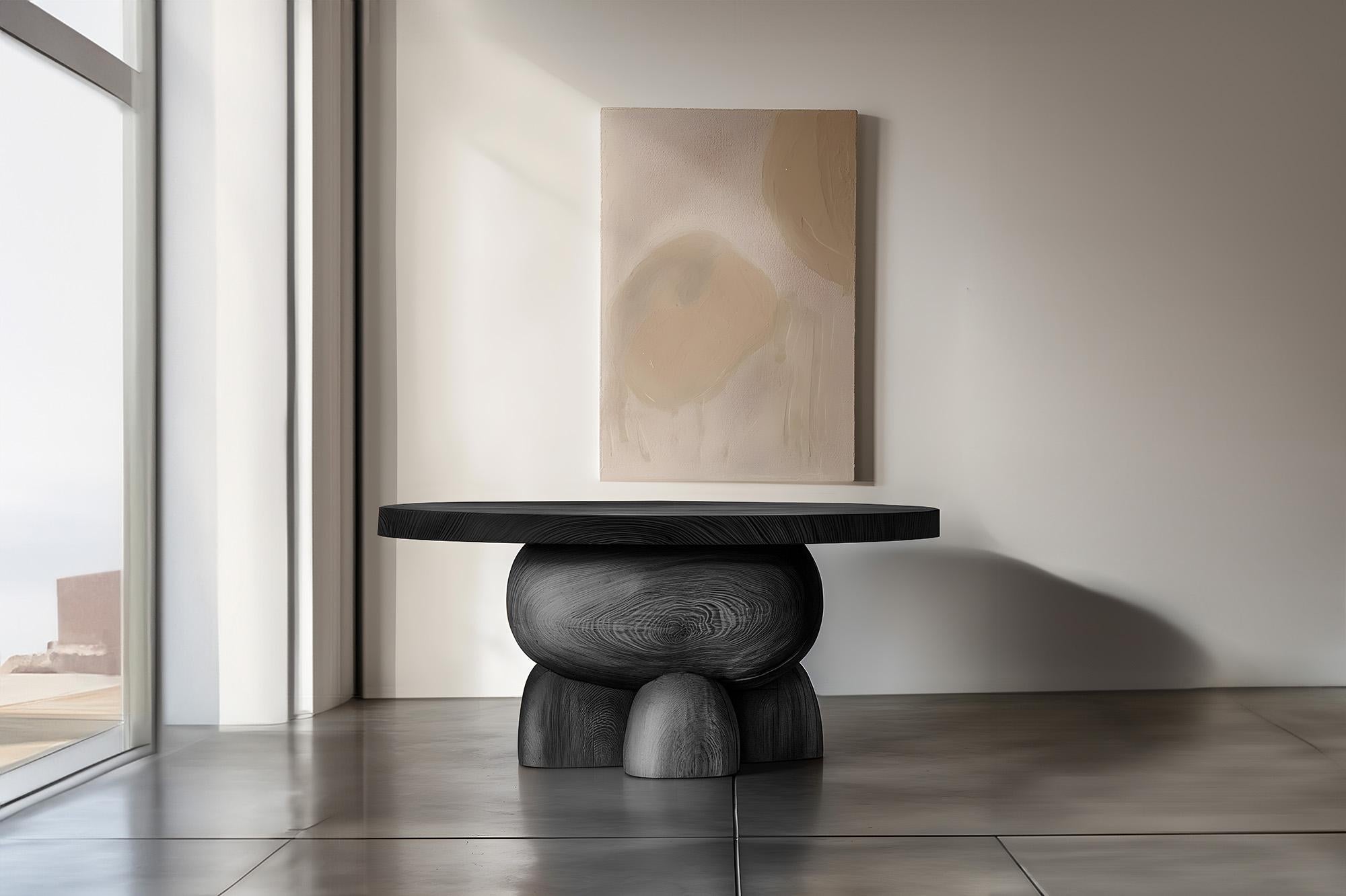 Joel Escalona's Elefante Beistelltisch 4, Massivholz Nussbaumholz, organische Formen im Angebot 2