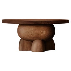 Joel Escalona's Elefante Beistelltisch 4, Massivholz Nussbaumholz, organische Formen