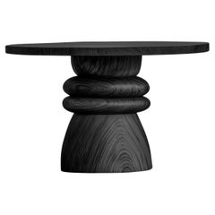 Joel Escalona's Elefante Side Table 8, Hefty Organic Look, Walnut Wood