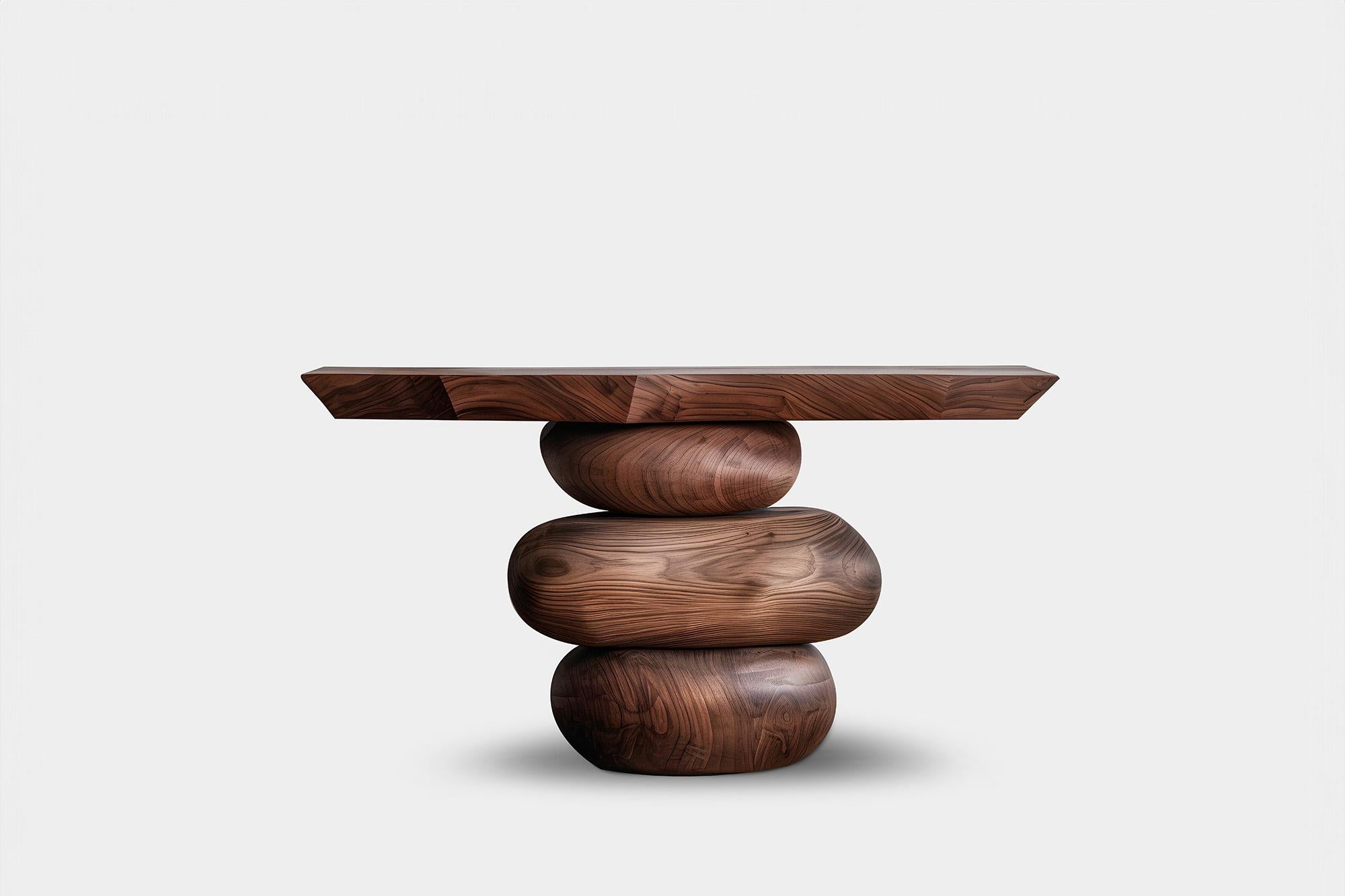 Mexican Joel Escalona's Elefante Table 24, NONO Solid Wood, Unique Form For Sale