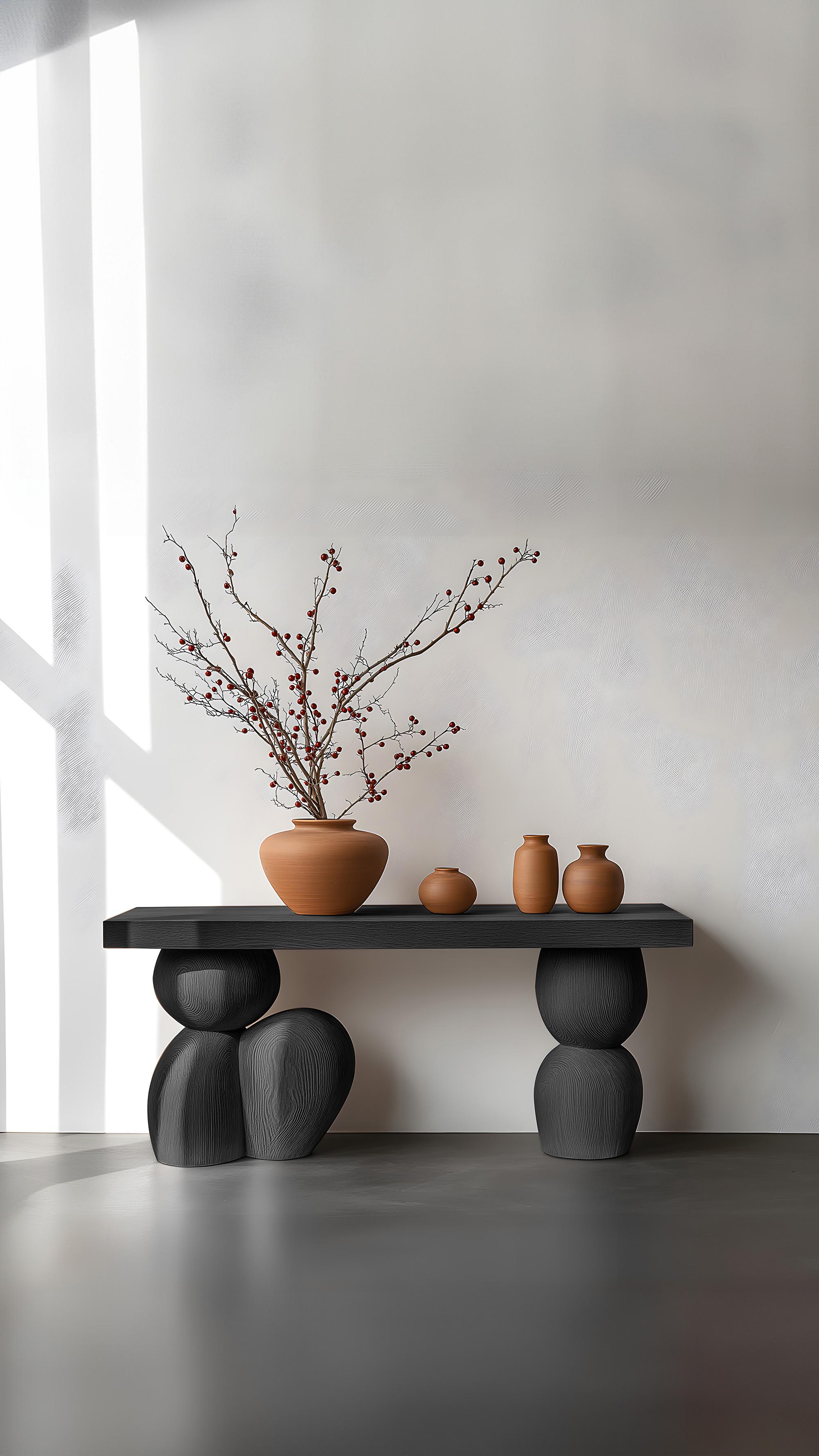 Contemporary Joel Escalona's Elefante Table 44, Sturdy Solid Wood, Modern Edge For Sale