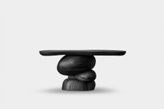 Joel Escalona's NONO Elefante Table 40, Wood Spheres, Elegant Lines