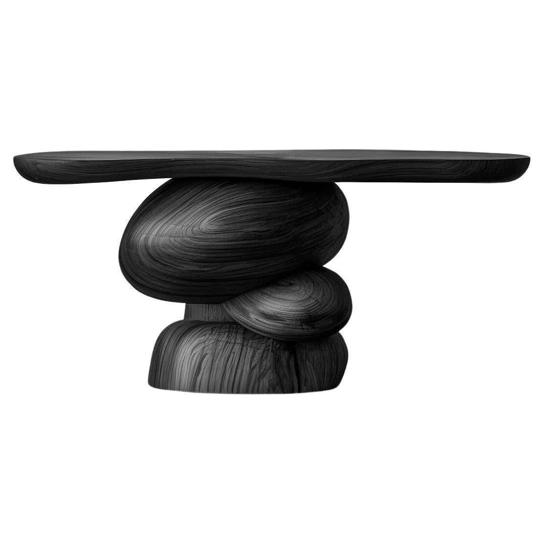 Joel Escalona's NONO Elefante Table 40, Wood Spheres, Elegant Lines For Sale