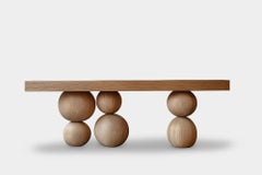Joel Escalona's NONO Elefante Table 60, Smooth Solid Wood, Sleek Style