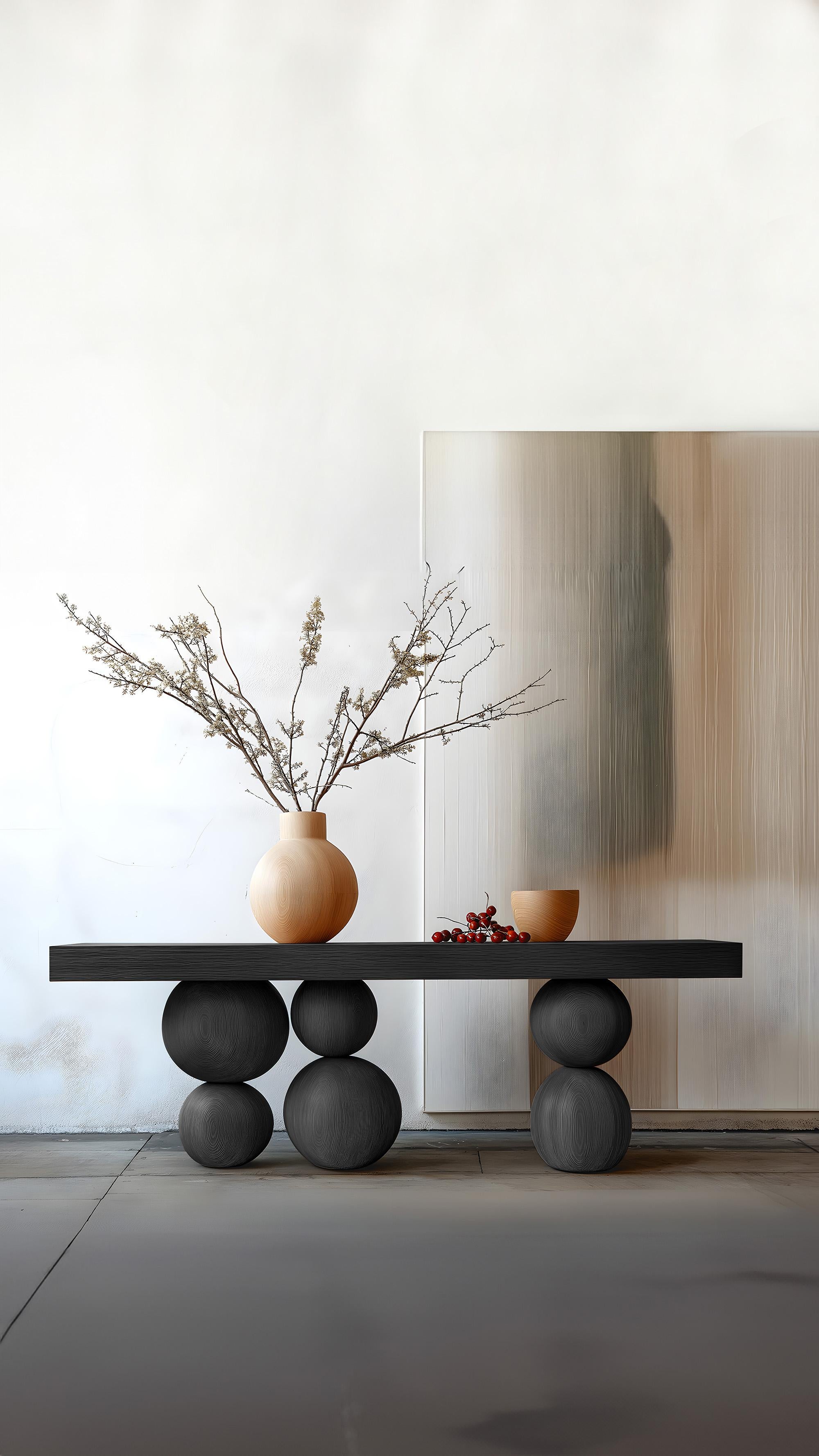 Contemporary Joel Escalona's NONO Elefante Table 60, Smooth Solid Wood, Sleek Style For Sale