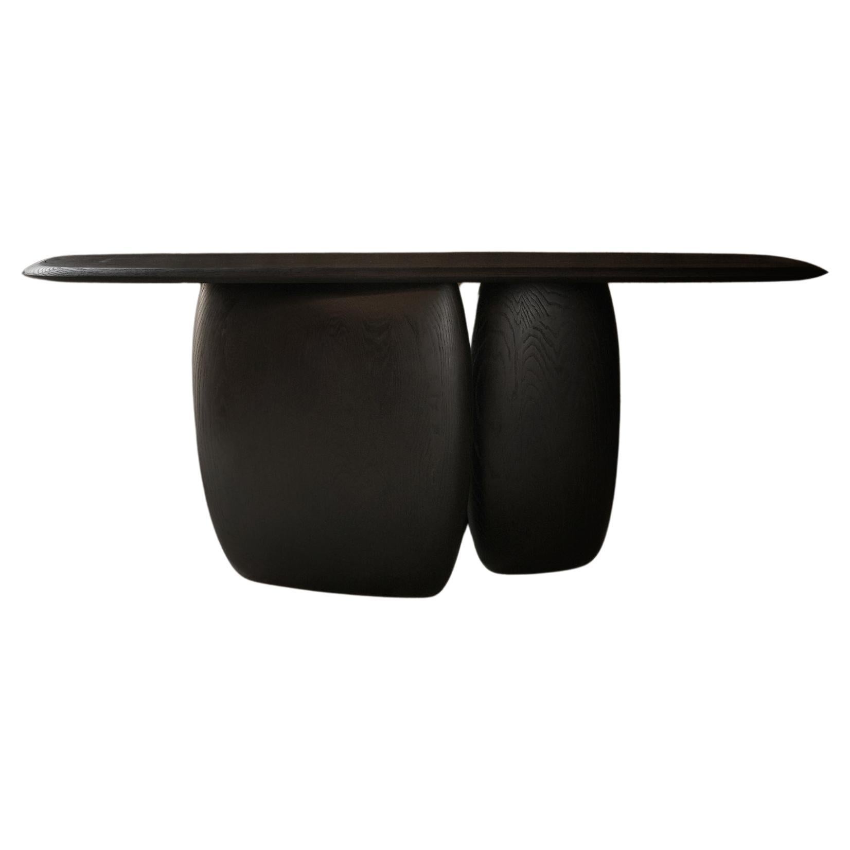 Joel Escalona's NONO Elefante Table 61, Smooth Solid Wood, Sleek Style