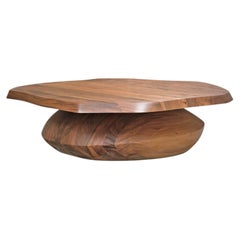 Joel Escalona's Round Coffee Table Solace 50: Solid Parota Wood