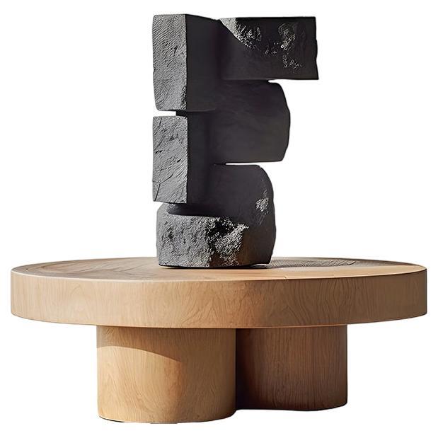 Joel Escalona's Unseen Force #31 Solid Oak Coffee Table, Sculptural Art