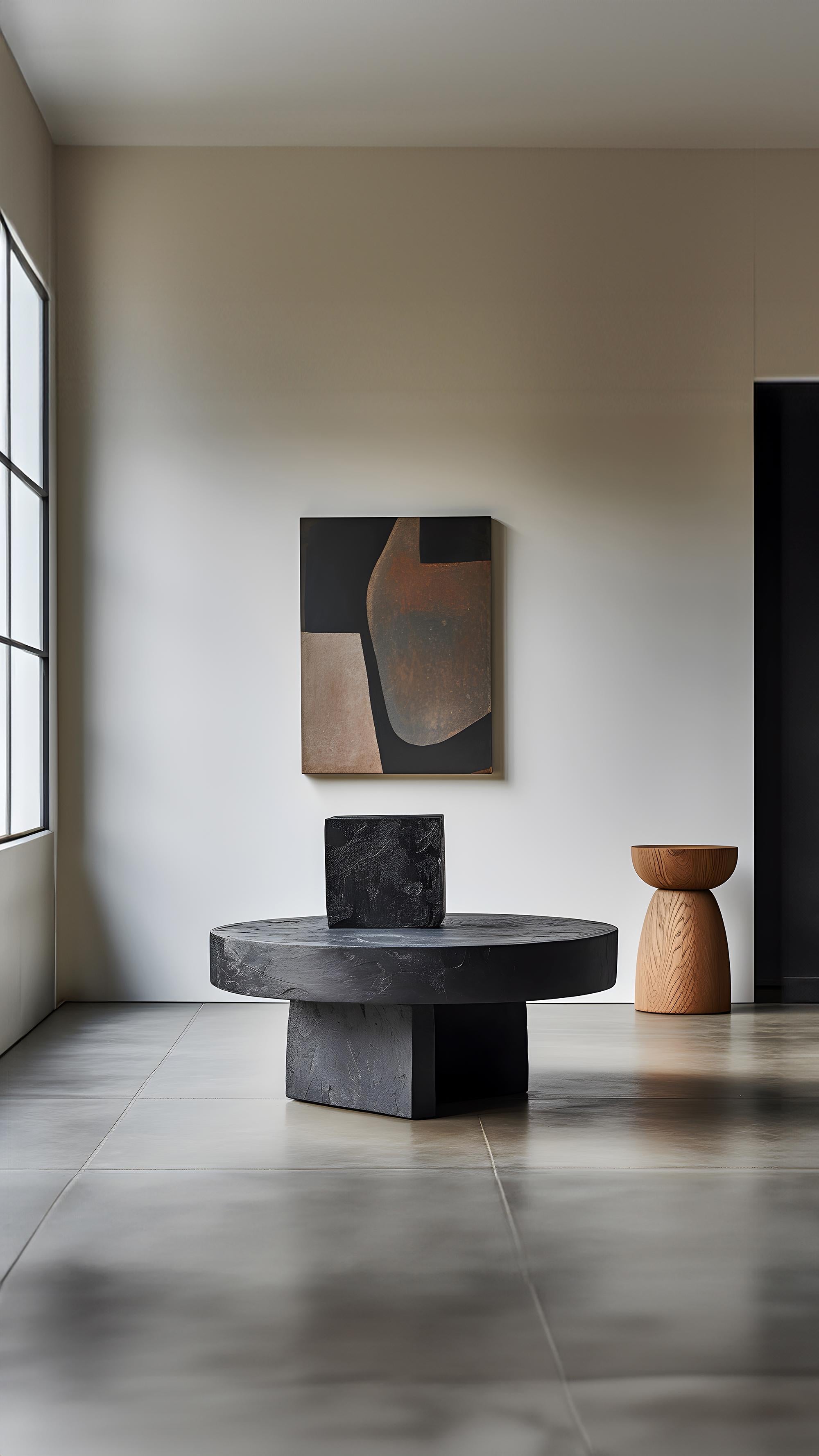 XXIe siècle et contemporain La force invisible de Joel Escalona n°49 : sculpture en bois massif, table d'art en vente