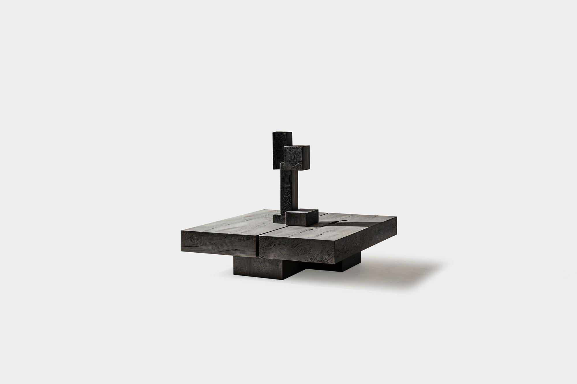 Joel Escalona's Unseen Force #51: Sculpture-Accented Solid Wood Table In New Condition For Sale In Estado de Mexico CP, Estado de Mexico
