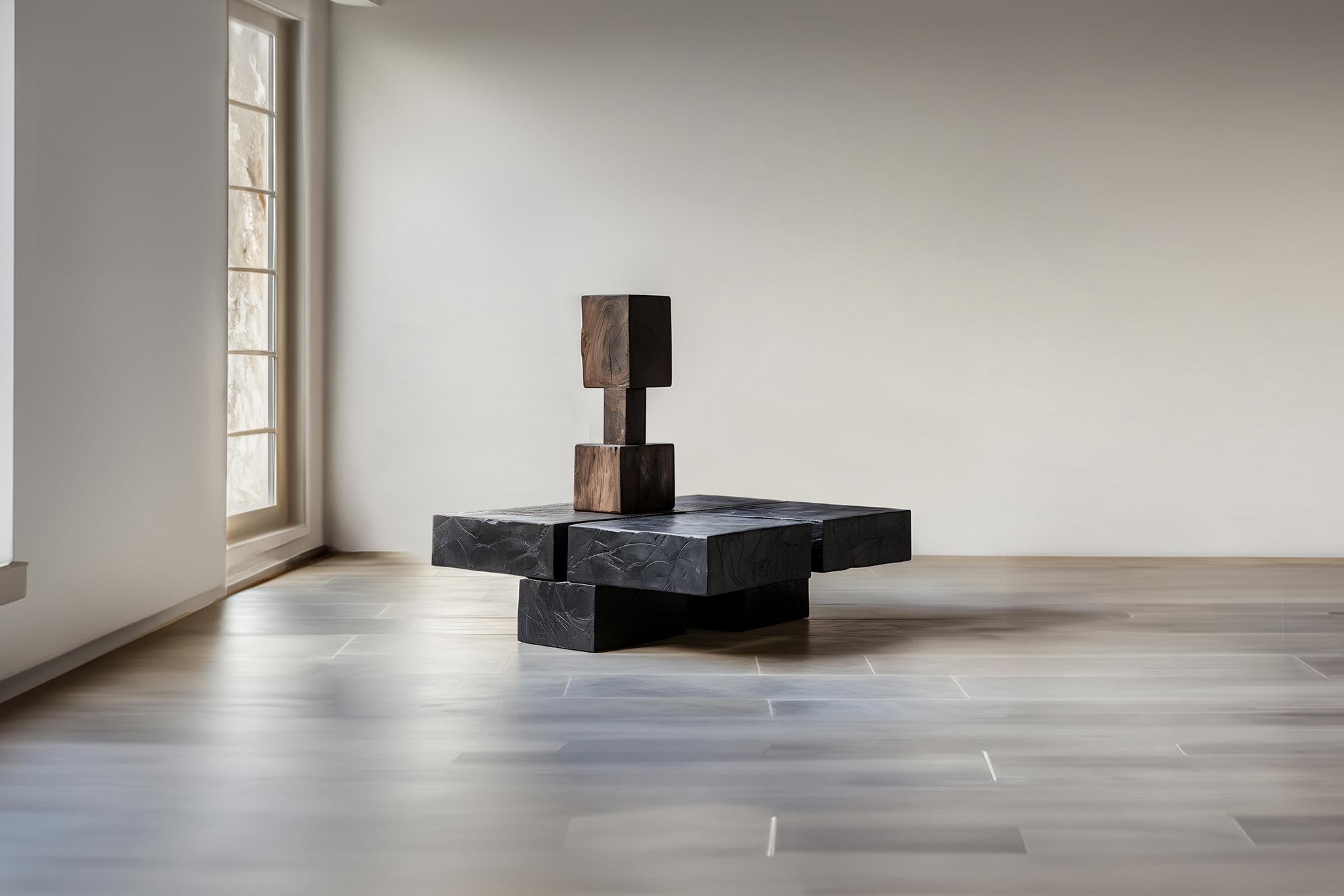 Brutalist Joel Escalona's Unseen Force #57: Solid Oak Table, Sculptural Presence For Sale