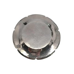 Joel F Hewes Hammered Sterling Silver Plate with Monogram