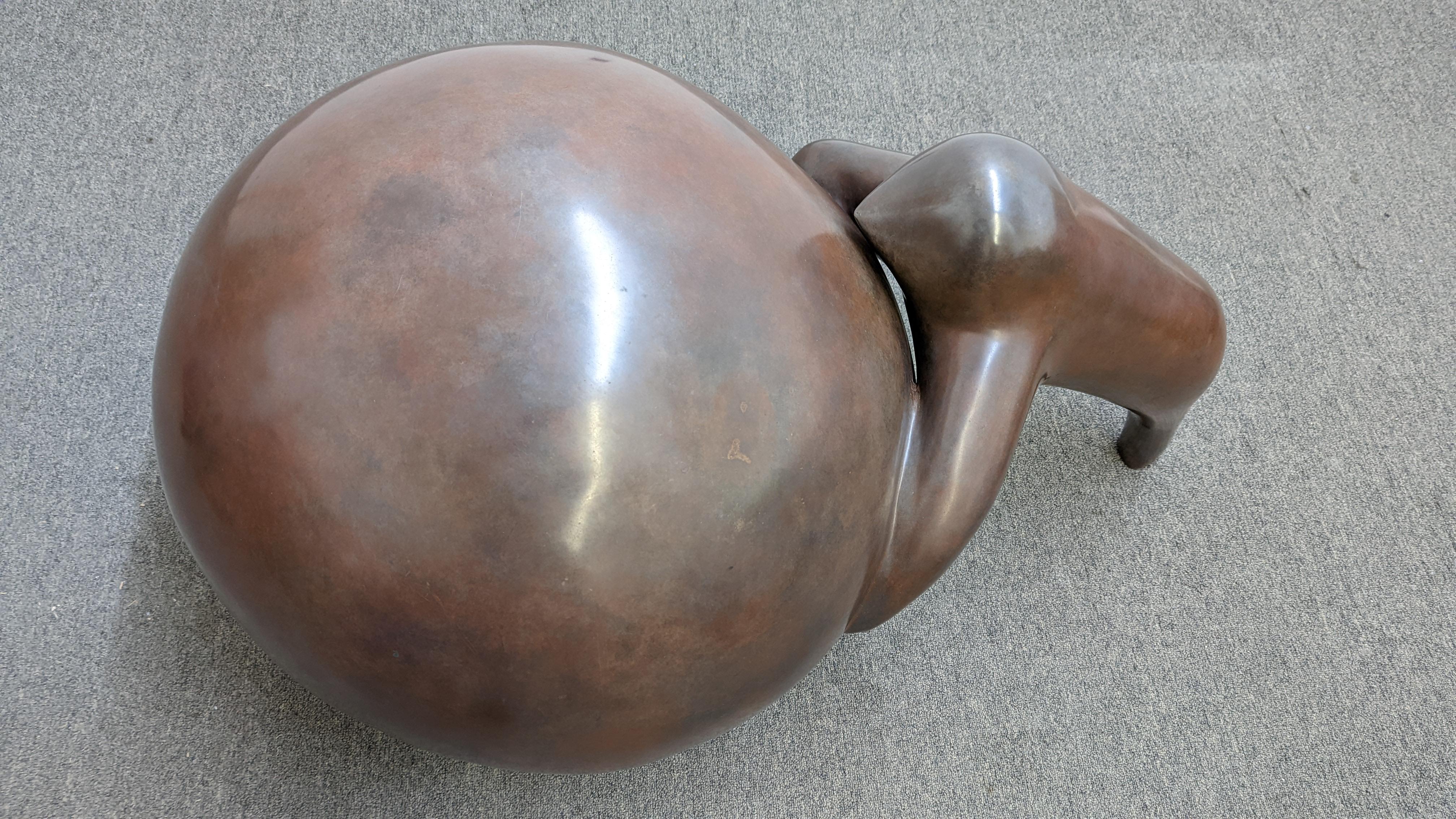 Joel Fisher, Baby Seal with Ball, Bronze Sculpture For Sale 2