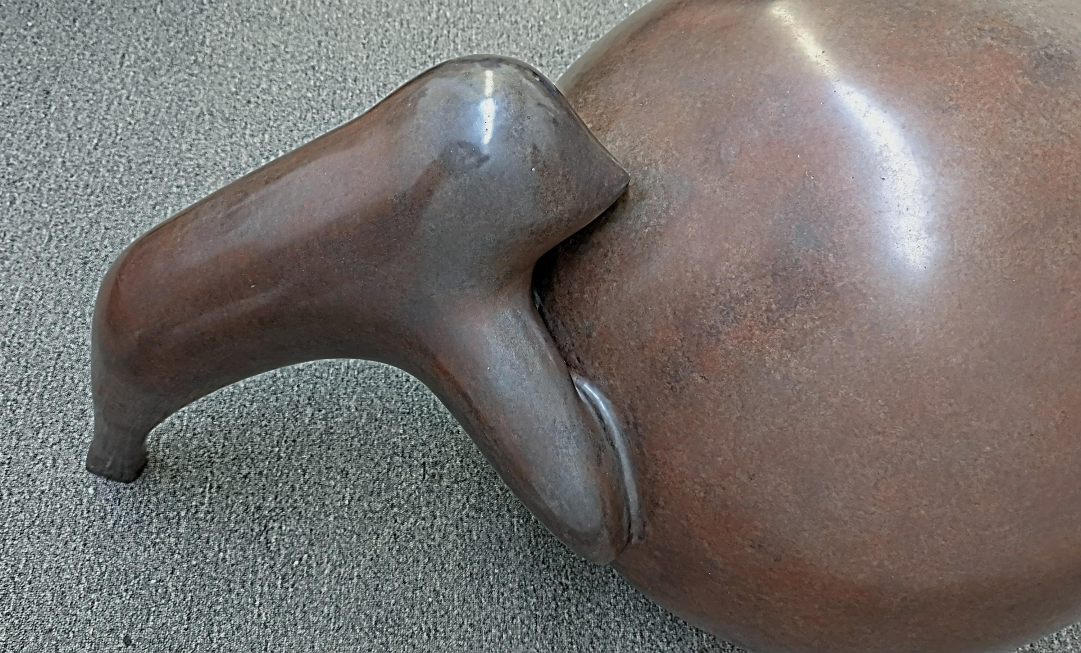 Modern Joel Fisher, Baby Seal with Ball, Bronze Sculpture For Sale