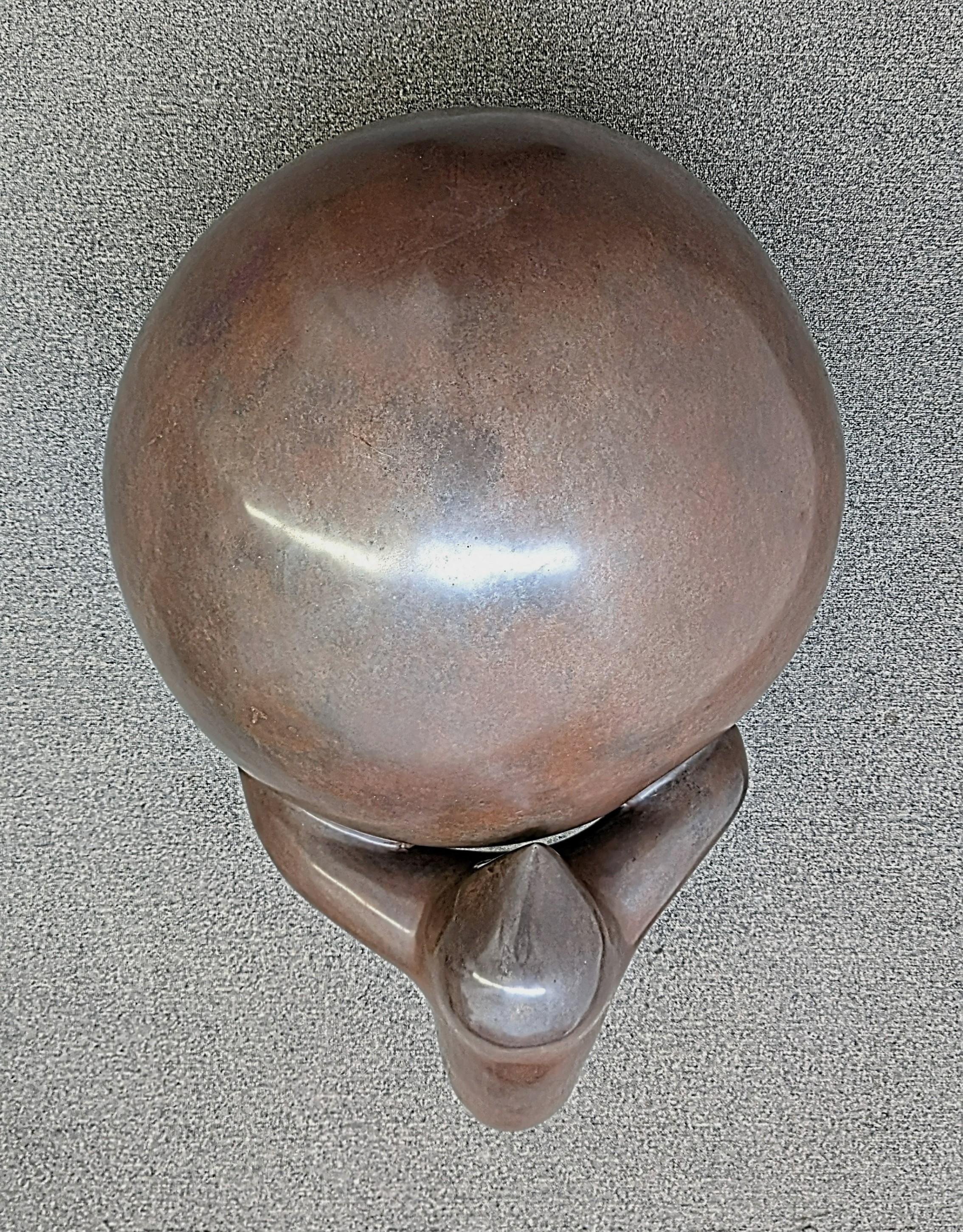 Joel Fisher, Baby Seal with Ball, Bronze Sculpture In Excellent Condition For Sale In Long Island City, NY