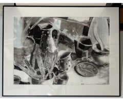 Großes modernes Joel Janowitz Bostoner Monotypie-Monogramm-Monogramm-Gemälde Piranesi-Serie